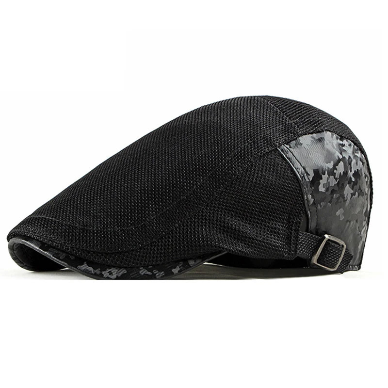 Casual Spring Summer Mesh Berets Hat Women Camouflage sboy Caps Men Visors Cabbie Herringbone Cap Duckbill Ivy Flat Cap 250723