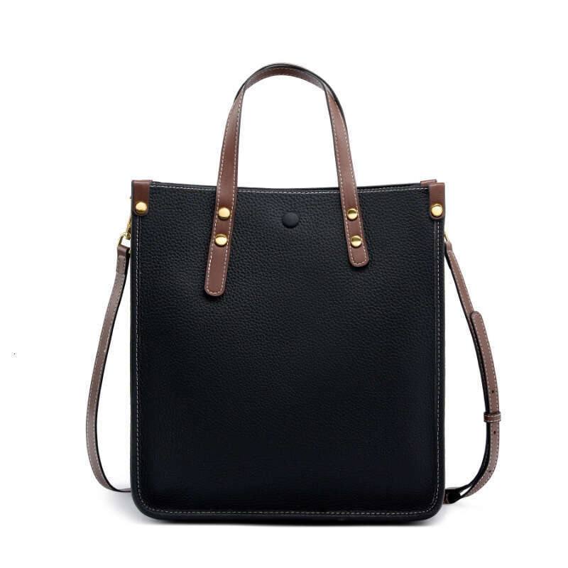 Fashion Designer Genuine Vertical Tote Handbag Shoulder Briefcase Women Soft Leather Crossbody Bag