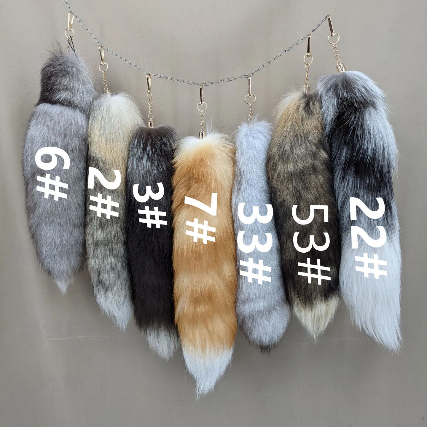 natural fox fur tail keychain furry chic y2k beautiful accessory length 40 cm Car Keychains For Women 250722