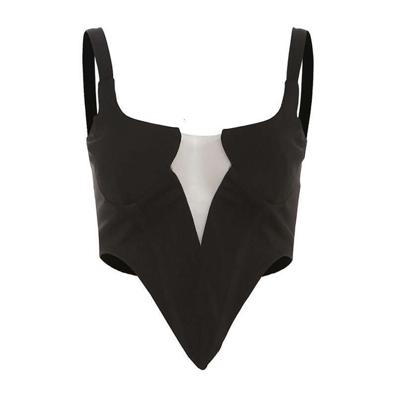 2024 Autumn Winter New Women's Solid Color Slim Street Fashion Strap Sleeveless Backless Vest d69