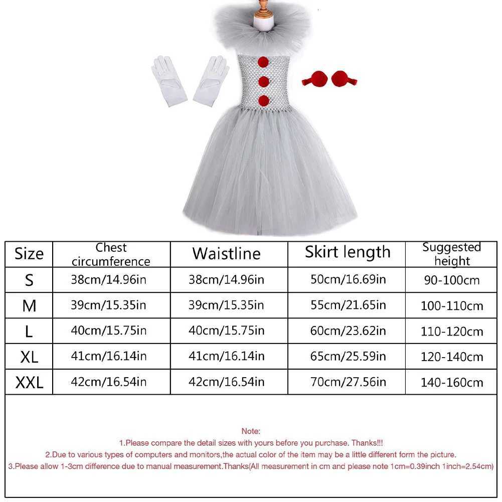 Girls Halloween Clown Tutu Dress Tulle Fancy Dress Creepy Clown Cosplay Clothes Halloween Dress Up Costume Z250725