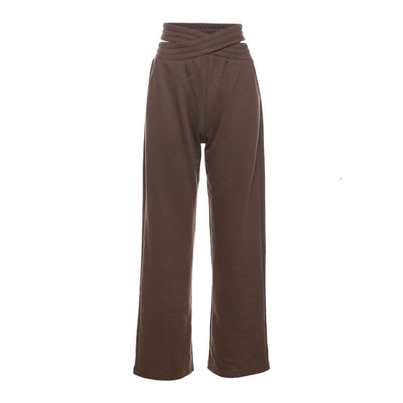2021 Autumn New Women's Fashion Crop Top Zipper Jacket High Waist Casual Straight Pants Set 716