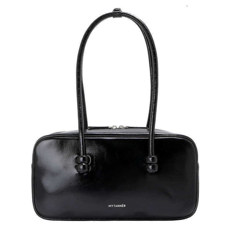Designer Bag Tote Bag Designer Shoulder High-End Niche First Layer Cowhide Boston Bowling Large Capacity Black Underarm Women Genuine Leather Pillow B