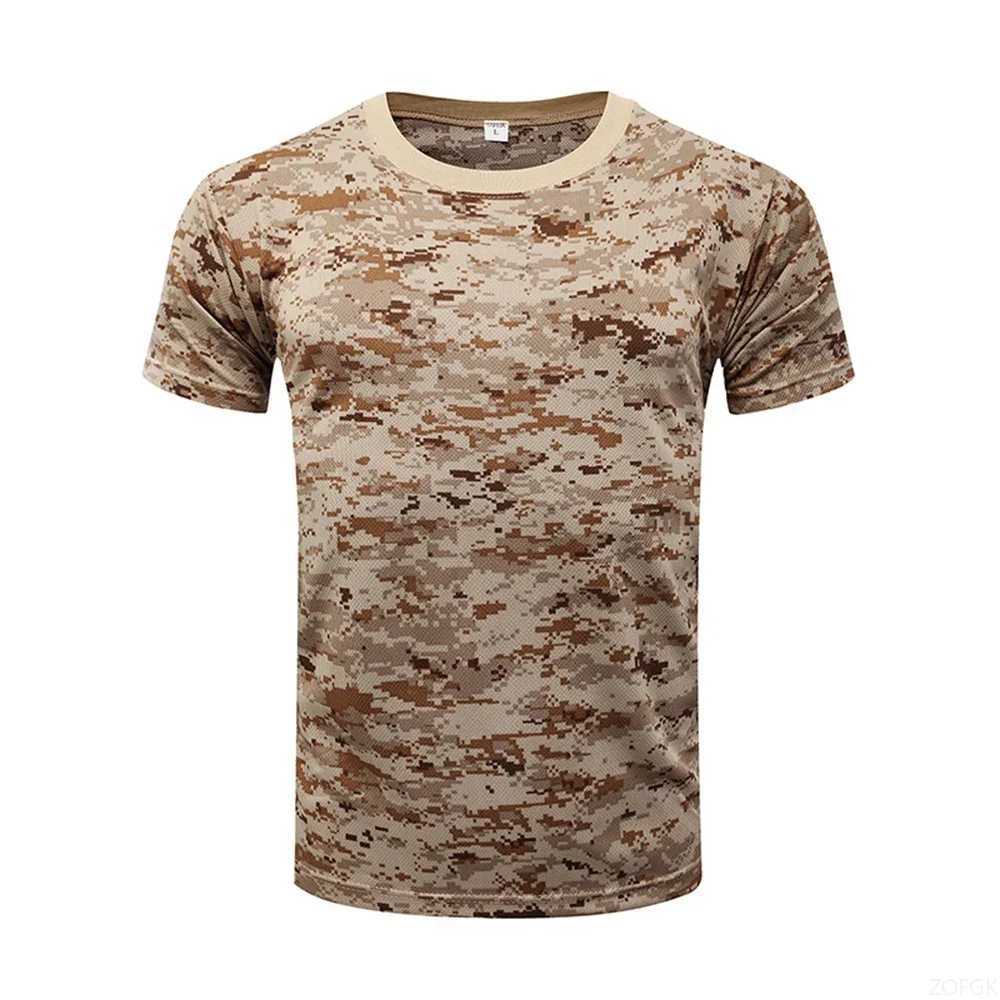 Camouflage 3D T-shirt for Mens Outdoor Fashion Casual Round Neck Short Sleeved Summer Street Outdoor Sports T-shirt Y250724
