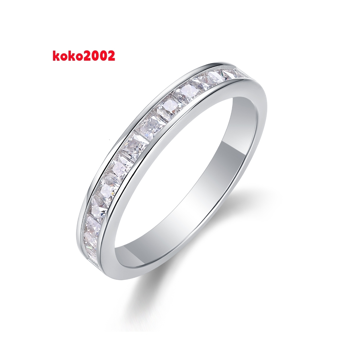 Moissanite Hip Hop Ring 925 Sterling Silver Moissanite Ring Promise Engagement VVS Moissanite Ring