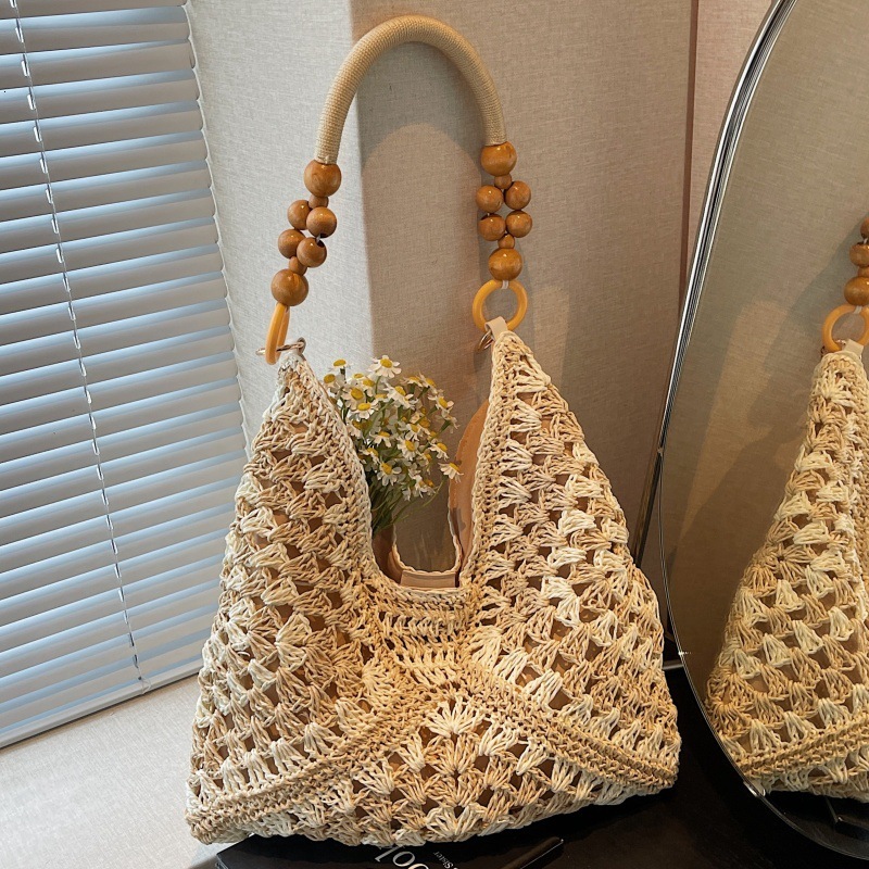 2025 New Designer Multi functional Woven Underarm Bag Single Shoulder Large Capacity Commuter Handbag