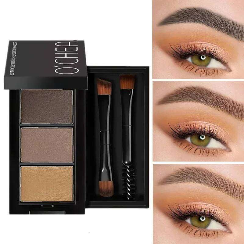 3 In 1 Three-dimensional Powder Waterproof Long-lasting 3D Dyeing Eyebrow Cream Enhancer Cosmetics Women Makeup X250725