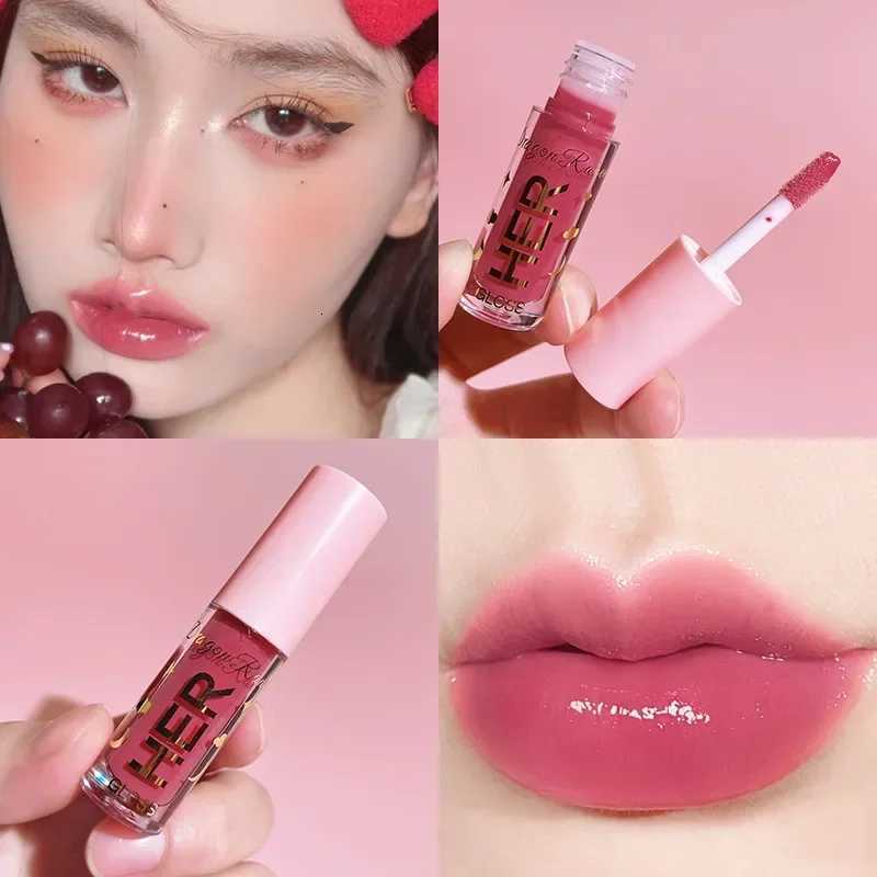 8 Colors Liquid Lipstick Waterproof Moisturizing Long Lasting Shiny Lip Gloss Natural Makeup Jelly Lip Glaze Shimmer CosmeticsXJ250724
