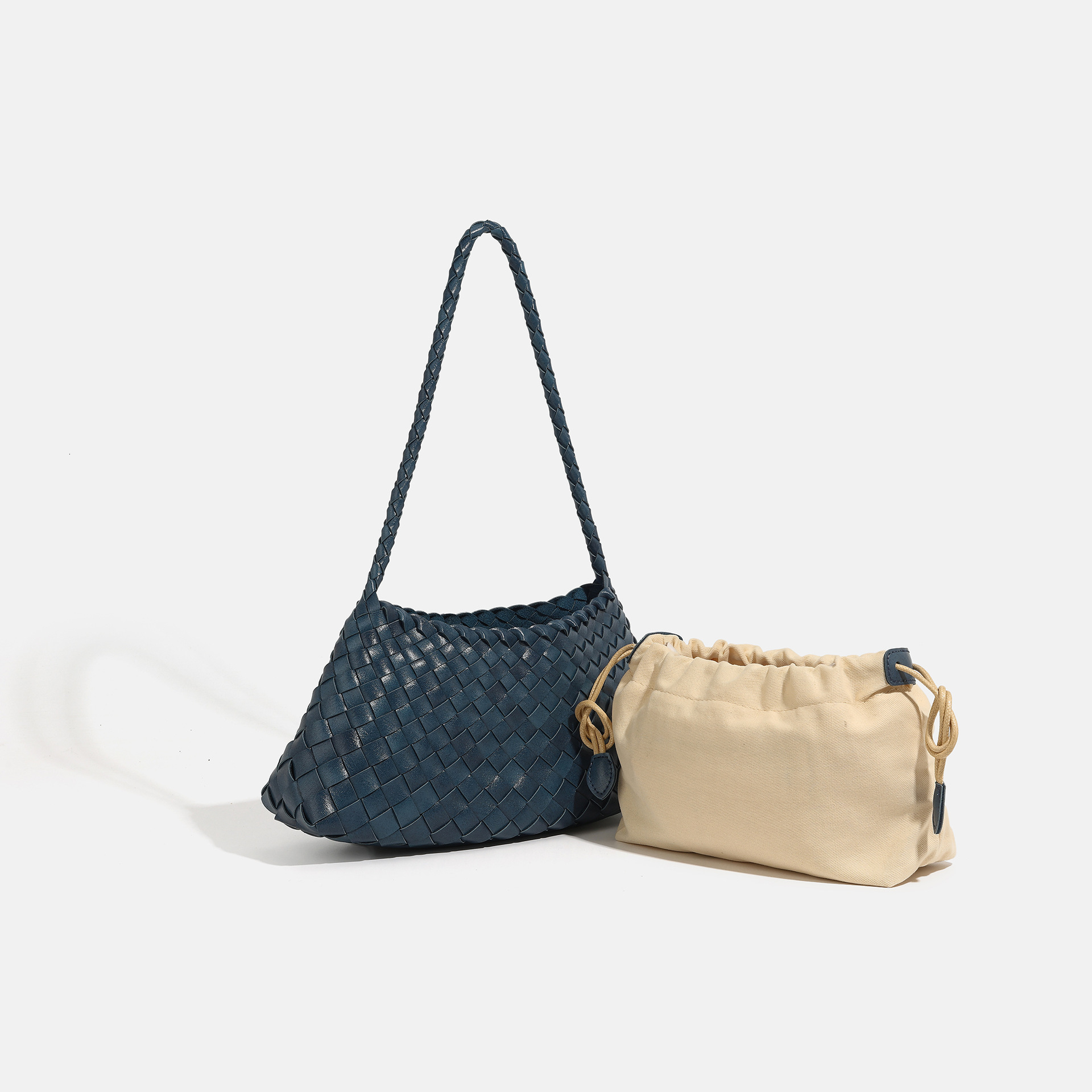 Free Shipping Designer Luxury New Woven Bag Single Shoulder Crossbody Women's Bag Fashion Urban Simple Dumpling Shape Handbag Leisure Vacation Beach Bag