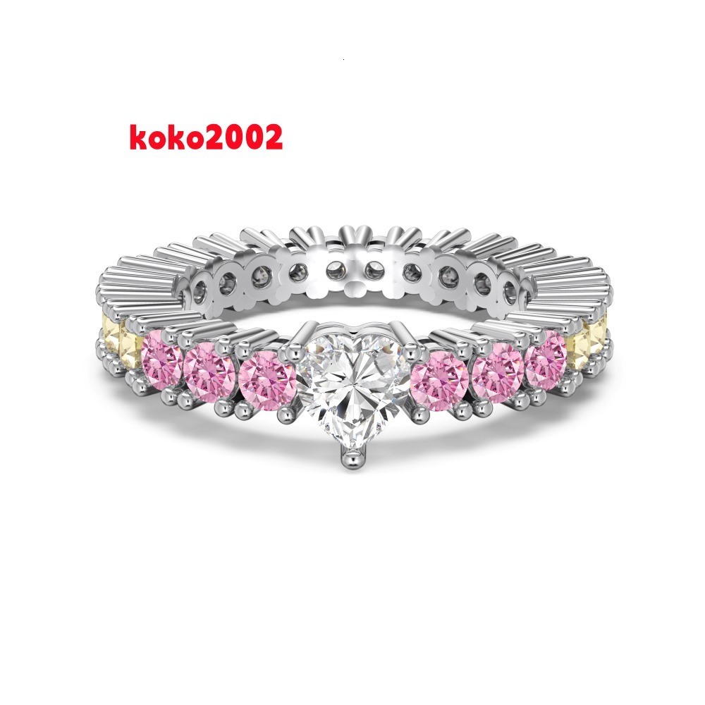 Dylam Jewelry Supplier OEM ODM Customized S925 Silver Eternity Band Baguette 5A Cubic Zirconia Heart Main Stone Promise Rings