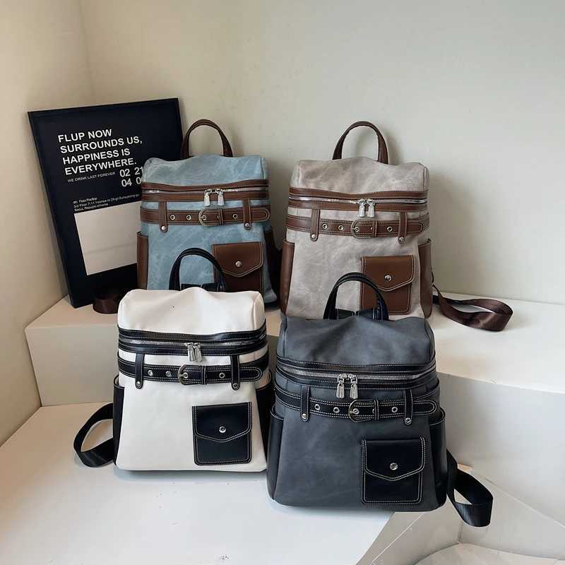 Leftside Wens Pu Leather Small Backpacks 2025 New Fi Vintage Luxury Designer Backpack Student School Bag Back Packs Y250724
