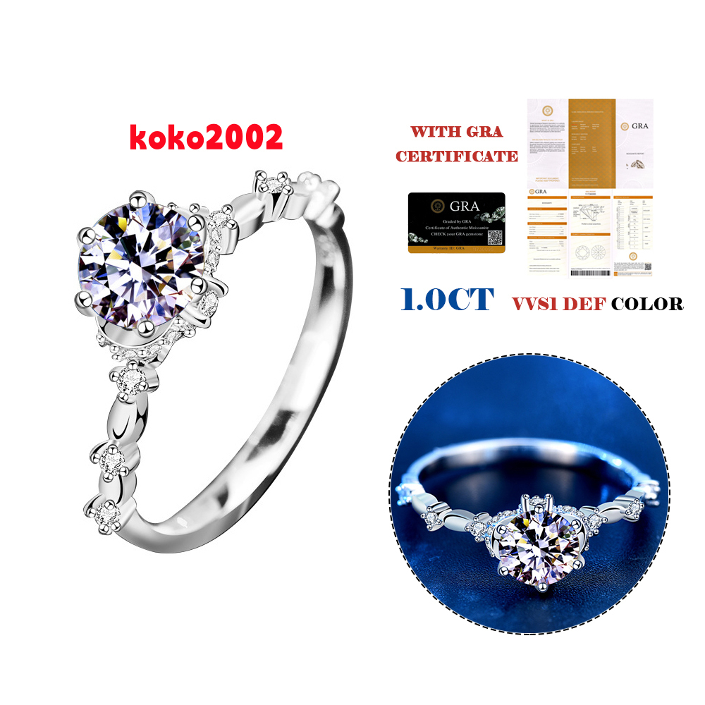 XJA002 925 Sterling Silver Light Luxury Diamond Ring Fashion Jewelry Exquisite Moissanite Silver Jewelry Wedding Ring for Women