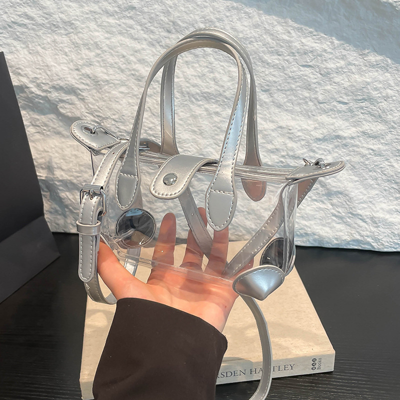 Free Shipping Designer Luxury Women's Handbag Transparent Jelly Bag New Fashion Dumpling Bag Casual Shoulder Phone Bag