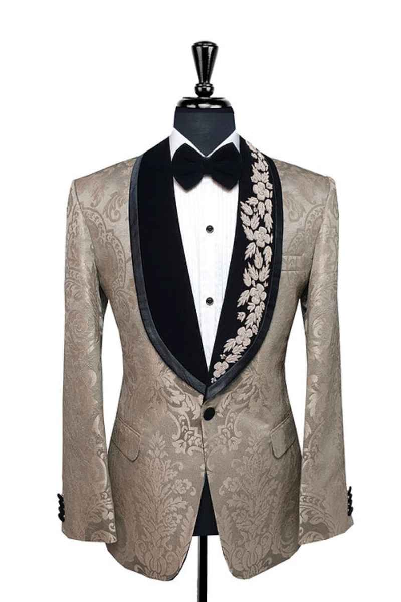Unique Wedding Men Tuxedos Casual Single Breasted Slim Fit Blazer Pants Custom Size High Quality 1 Piece Costume Homme