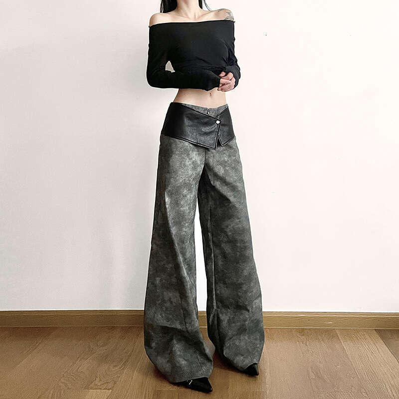 2023 Autumn Winter New Women's Street Fashion High Waist Loose Wide Leg Pants 14b