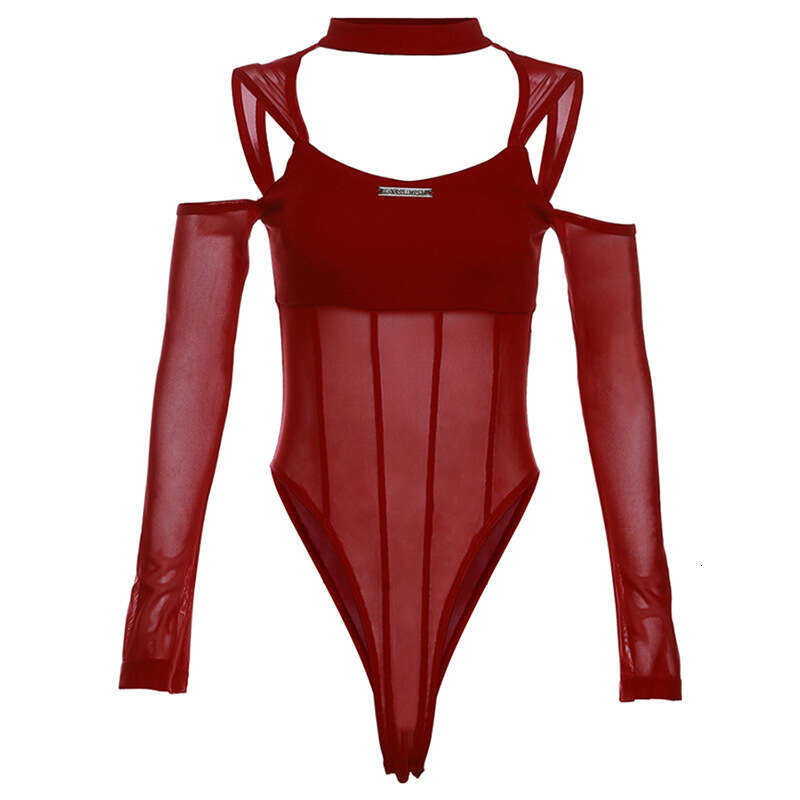 2023 Autumn Winter New Women's Solid Color Slim Street Fashion Strap Long Sleeve Sexy Jumpsuit 598