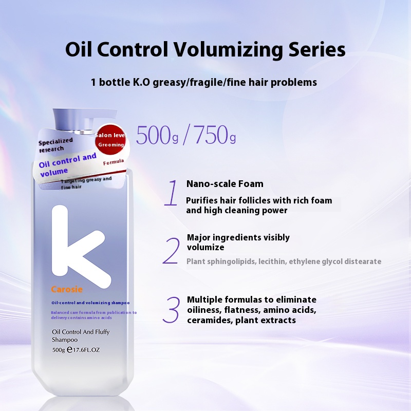 Oil Control Fluffy Shampoo Anti-Dandruff Anti-Itch Degreasing Smooth Silky Refreshing Moisturizing Shampoo Conditioner Shampoo