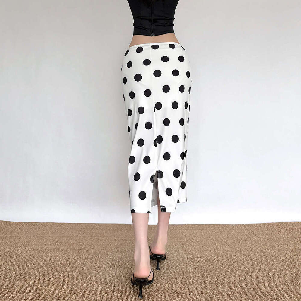 2025 Summer New Casual High Waist Slimming Elegant Personality Trendy Polka Dot Fashion Women's Skirt 139