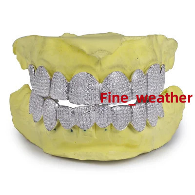Custom Dental Grills Iced Out Sterling Silver Real Gold Jewelry VVS D Color Moissanite Diamonds Teeth Grillz Moissanite Grill