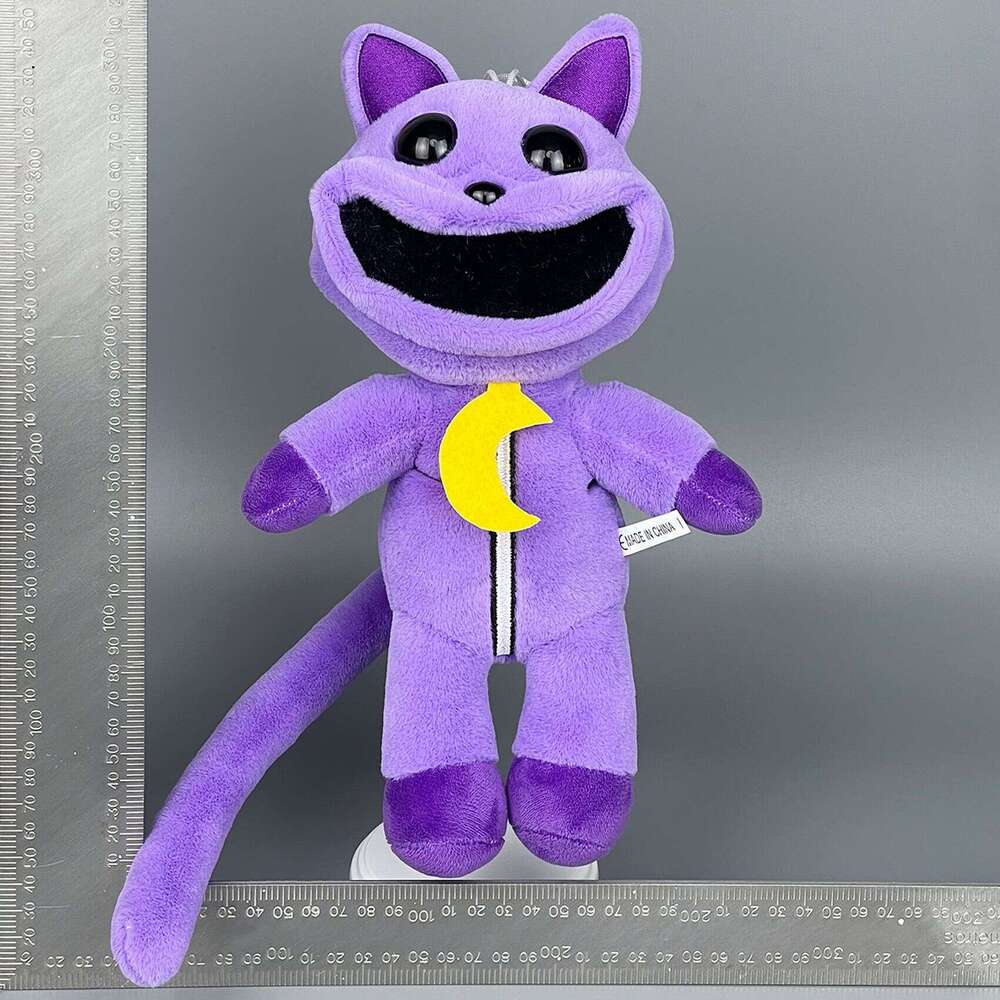 smiling critters Bobby Purple Cat Horror Game Smiling Animal Monster Plush Toy