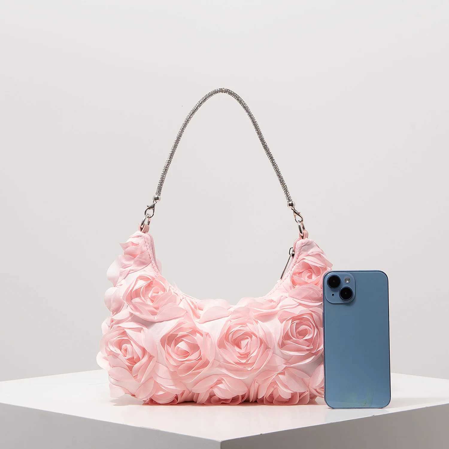 Rose Flower Shoulder Bag Pr Dresses for Women Sequin Bag Luxury Handbag Elegant Bag for Women Wedding Items (Rand Pattern) Y250725
