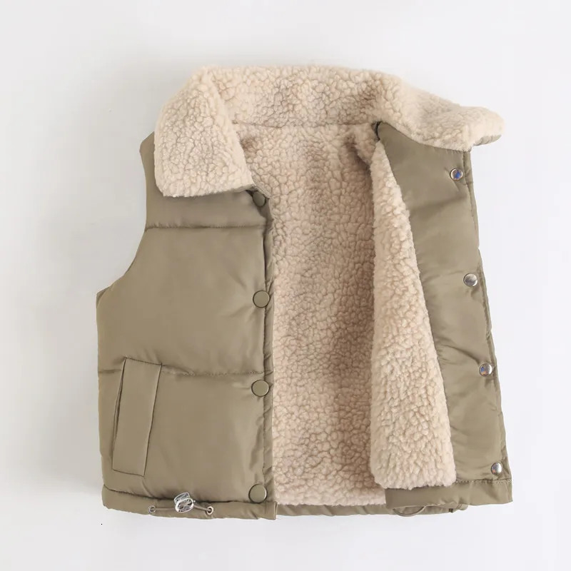 Kids Vest Jackets For Girls Outerwear Winter Thick Plus Velvet Boy Jacket Year Costumes Warm Coats Baby Children Hooded Vest 250724
