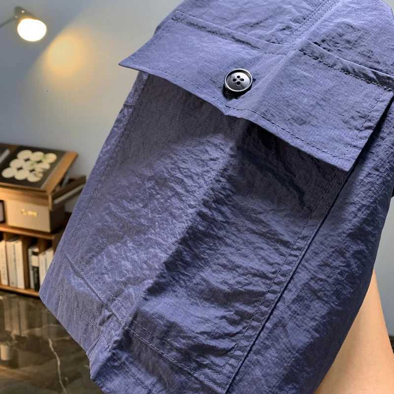 Mens Casual Shorts 2025 New Summer Thin Ice Silk Quick Drying Trendy Breathable Workwear Five Quarter Pants W250724