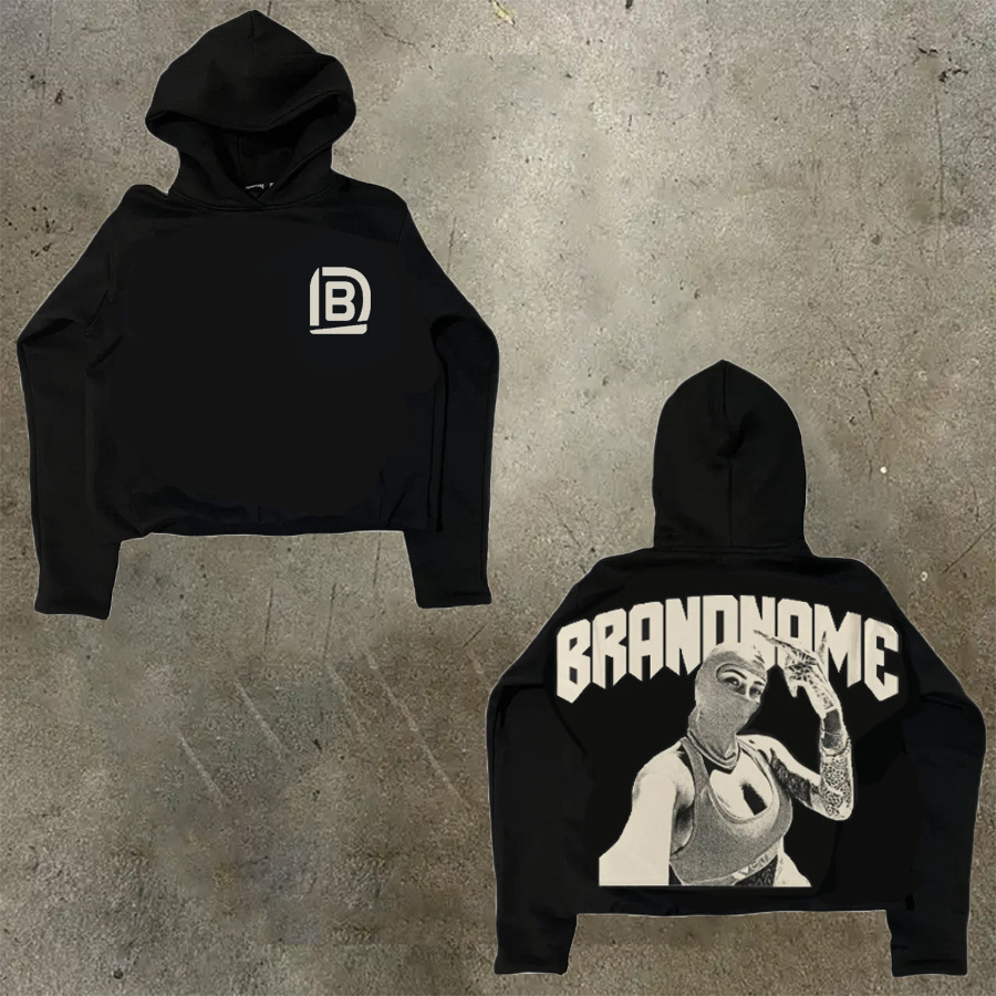 American Y2K Hip Hop Streetwear Punk Rock cartoon Print Oversized Loose Hoodie Sweatshirt Mens Womens Pullover Hoodie.