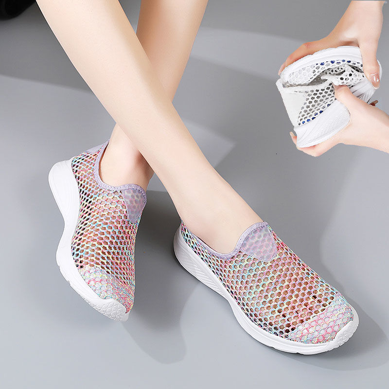 2023 Women's Summer Sports Running Ladies Mesh Versatile Hollow Breathable Casual Shoes ddmythur