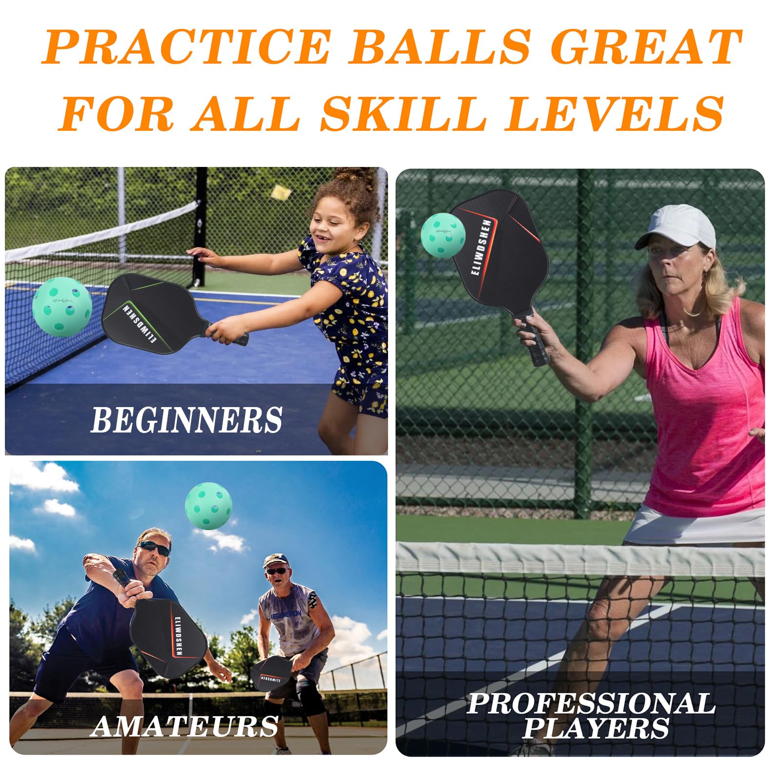 Pickleball Ball Kit: Durable 6-Pack Ideal for Both Indoor Courts and Outdoors