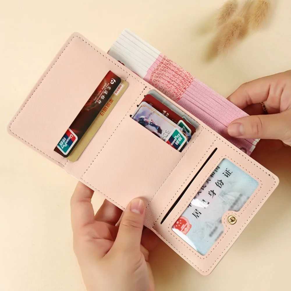 Cute Korean Style Wallet Women Sweet Pink Color Floral Bow Purse Card Wallet for Portable Travel CAsh Coin Photocard Bag Z250725