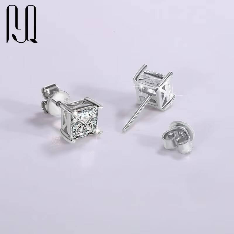 PYQ Multiple Shapes Moissanite Earrings 925 Vintage Sterling Silver Stud Earrings for Women Earing Sets Women Earings