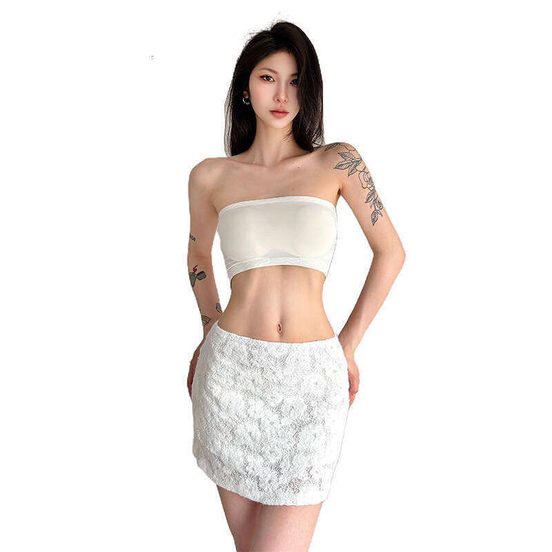 2025 Summer New Solid Color Sexy Mesh Pure Desire High Waist Slim Fit Elegant Versatile Women's Skirt 15f