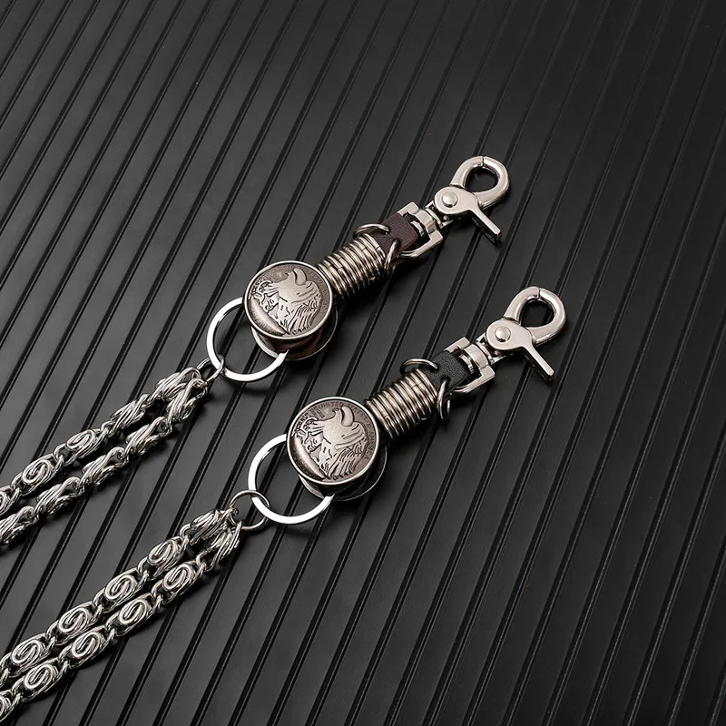 Punk Pants Chain Boy Fashion Multi-layer Keychains for Men Women Jeans Waist Chain Gothic Rock Jewelry Accessories 250722