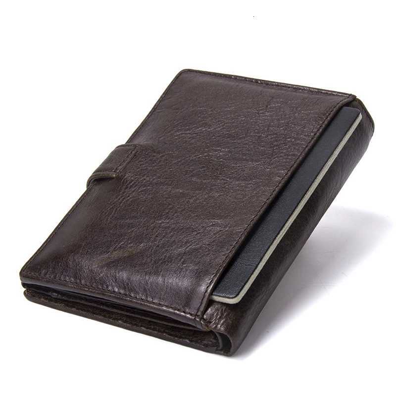 CONTACTS Top Quality Genuine Cow Leather Wallet Men Hasp Design Short Purse With Passport Photo Holder For Male Clutch Wallets Z250725