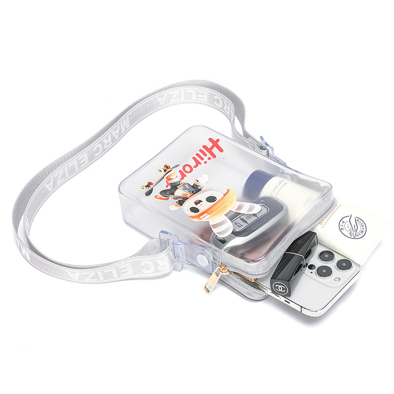 Free Shipping Designer Luxury New Cartoon Pattern PVC Women's Handbag Waterproof Transparent Makeup Bag Phone Storage Bag Crossbody Bag Jelly Bag