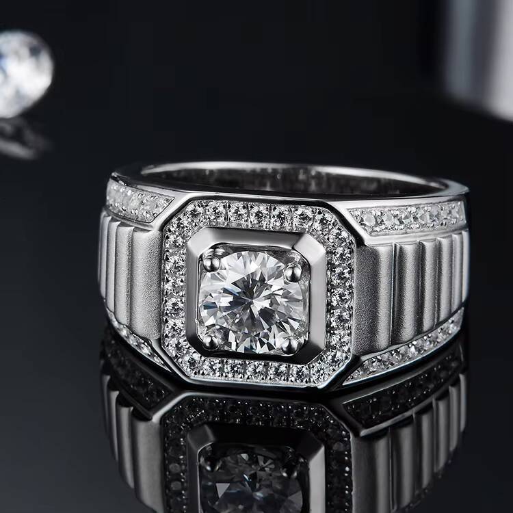 Brilliant Moissanite Jewelry Ring Sterling 925 Casual Moissanite Ring Inexpensive Moissanite Rings