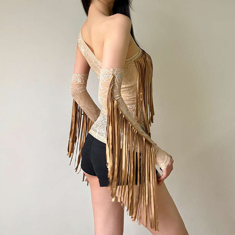 2025 Spring New Women's Fashion Solid Color Slim Fit Fashionable Asymmetrical Neck Single Shoulder Sleeveless Vest Top b8a