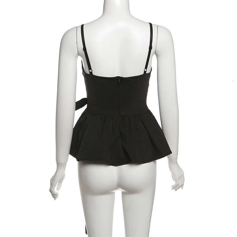2025 Summer New Off-Shoulder Sleeveless Backless Top High-Waisted Slimming Skirt Set Women's Fashion def