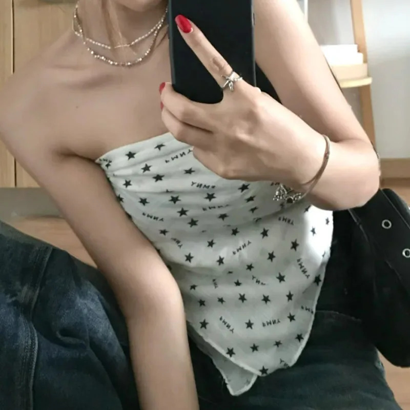 Large Square Star Hair Scarf Spicy Girl Hip Hop Punk Bandana Turban Y2K Retro Streetwear Fashion Women Silk Scarf Headband 250723