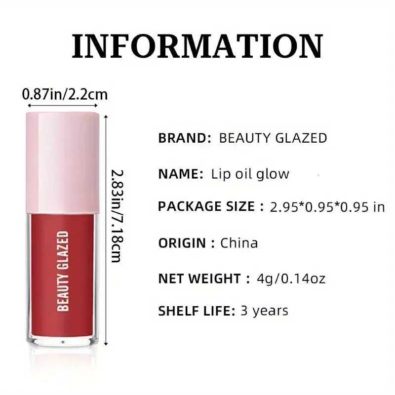 BEAUTY GLAZED Black Transparent Lip GlossNourishing Anti-aging Brightening Lips Lip Care Oil XJ250724
