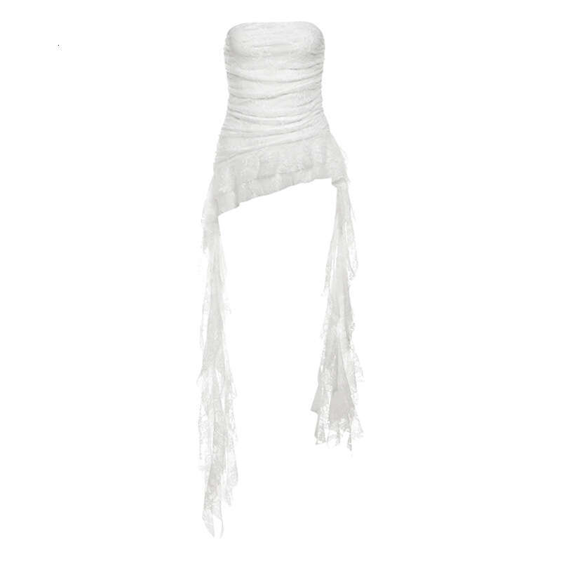 2025 Spring New Women's Fashion Solid Color Slim Street Style Off-Shoulder Tube Top Backless Vest 6d3