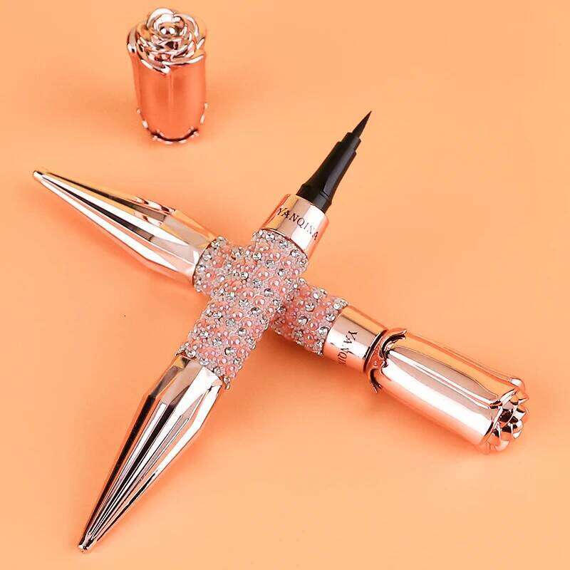 YANQINA Precision Liquid Pen - Long-lasting, Waterproof, Transfer-proof, Quick-Dry Black Eyeliner with Sparkling Design X250725 X2507