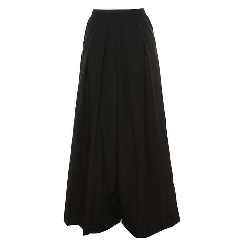 2023 Spring Summer New Women's Solid Color Street Fashion High Waist Loose Casual Wide Leg Pants 200