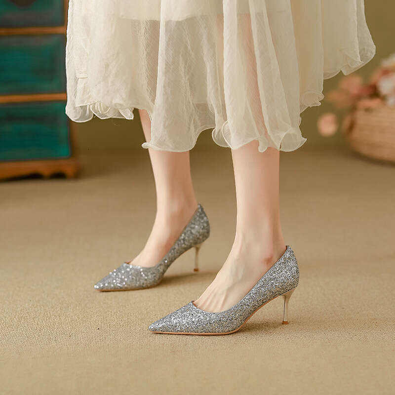 Wedding Xiuhe Bridal Two-Way Bride Shoes Genuine Leather Comfortable Breathable Non-Suffocating Banquet High Heels Women's High-End Feel