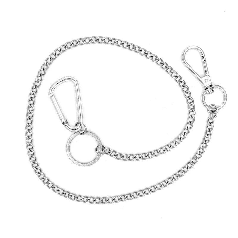 Stainless Steel long 45cm Punk Hip-hop Trendy Belt Waist Chain Male Pants Chain Men Jeans Punk gift Metal Trousers Keychain 250722