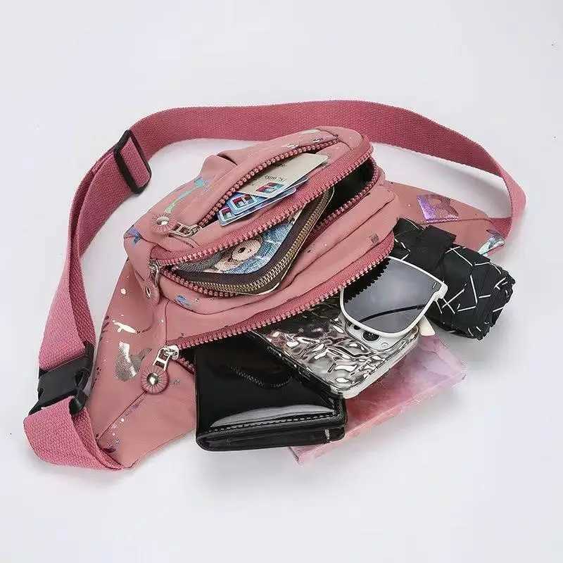2025 Wens Printed Zipper Waist Bag Large Capacity Waterproof Work Sports Phe Running Shoulder Bags For Girls Y250724