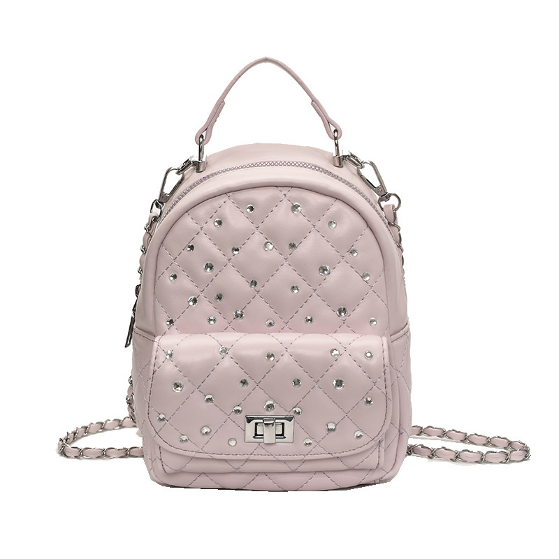 Luxury Brand Designer Bag High-End Niche Quilted Chain Shoulder Bag For Women With Rhinestones, New Fashion Versatile Backpack And Handbag