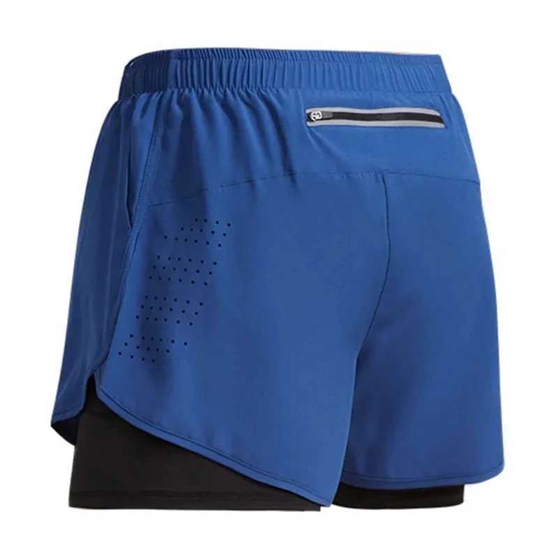 Mens Running Shorts Quick-drying Fitness Ventilate Double Layer Shorts Men New Sport Workout Training Bodybuilding Short Pants W250724