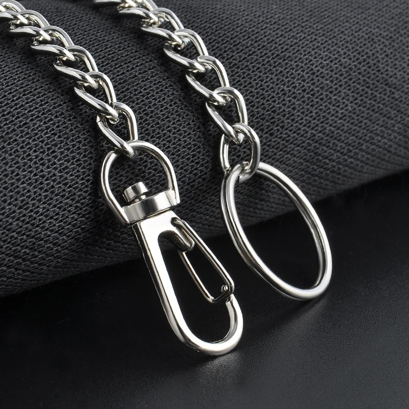 High Quality 23cm Long Metal Keyring Keychain Chain Hipster Pant Jean Key Wallet Belt Ring Clip Mens HipHop Jewelry 250722